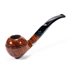 Briar Pipe Sasieni 4 Dot Walnut Smooth Bent Rhodesian SV 2626