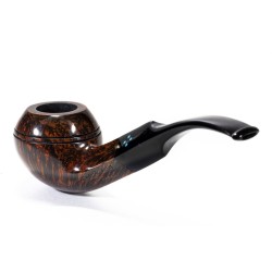 Pipa Sasieni 4 Dot Walnut Liscia Bent Rhodesian