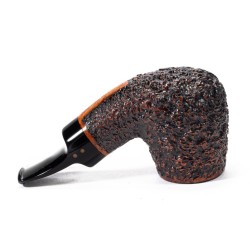 Briar Pipe Radice Rind Reverse Rusticated Bent Billiard