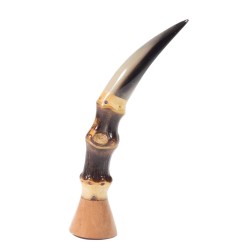 Pipe Tamper in Briar Bamboo And Horn