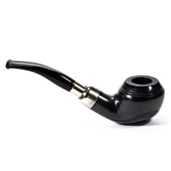 Pipe Lubinski Opus One Black Spigot Smooth Bent Rhodesian LU 2608