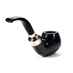 Pipe Lubinski Opus One Black Spigot Smooth Bent Apple LU 2610