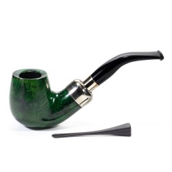 Pipa Lubinski Opus One Green Spigot Liscia Bent Billiard LU 2613