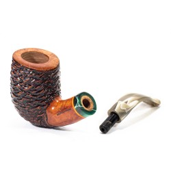 Pipa Santambrogio Rusticata Bent Billiard SA 2686 | Pipeonline