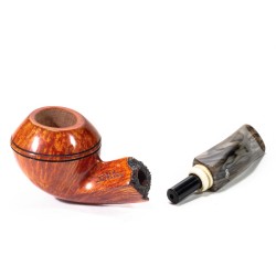 Pipa Santambrogio Liscia FP Bent Rhodesian SA 25145 | Pipeonline