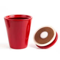 Vaso Portatabacco in Ceramica Savinelli Rosso