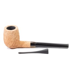 Briar Pipe Tristan Handmade Rusticated Natural Billiard