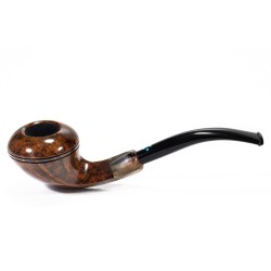 Pipa Sasieni 4 Dot Walnut Liscia Bent Rhodesian