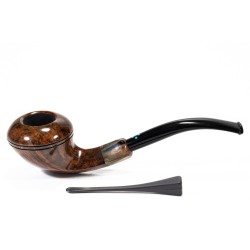 Pipa Sasieni 4 Dot Walnut Liscia Bent Rhodesian