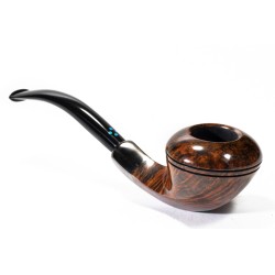 Pipa Sasieni 4 Dot Walnut Liscia Bent Rhodesian