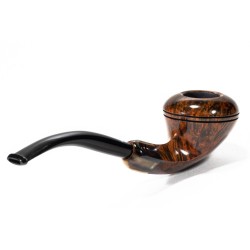 Pipa Sasieni 4 Dot Walnut Liscia Bent Rhodesian