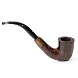 Pipa Sasieni 4 Dot Walnut Liscia Bent
