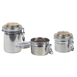 Small Steel Humidor Tobacco Jar Lubinski